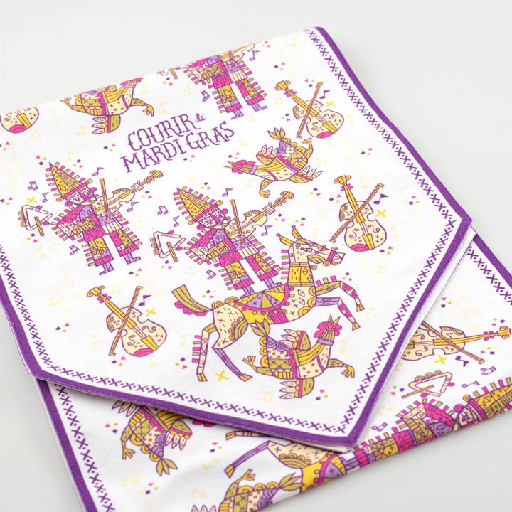 Chemin de table Courir de Mardi Gras pour la vente par THE PARISH LINE