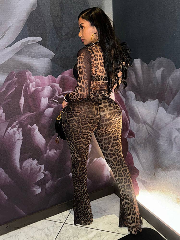 Your Beautiful Boutique – wholesale Top & pants set (NOT Loungewear) – Women's – Women Fashion Sexy Leopard Printed Two-Piece Set6