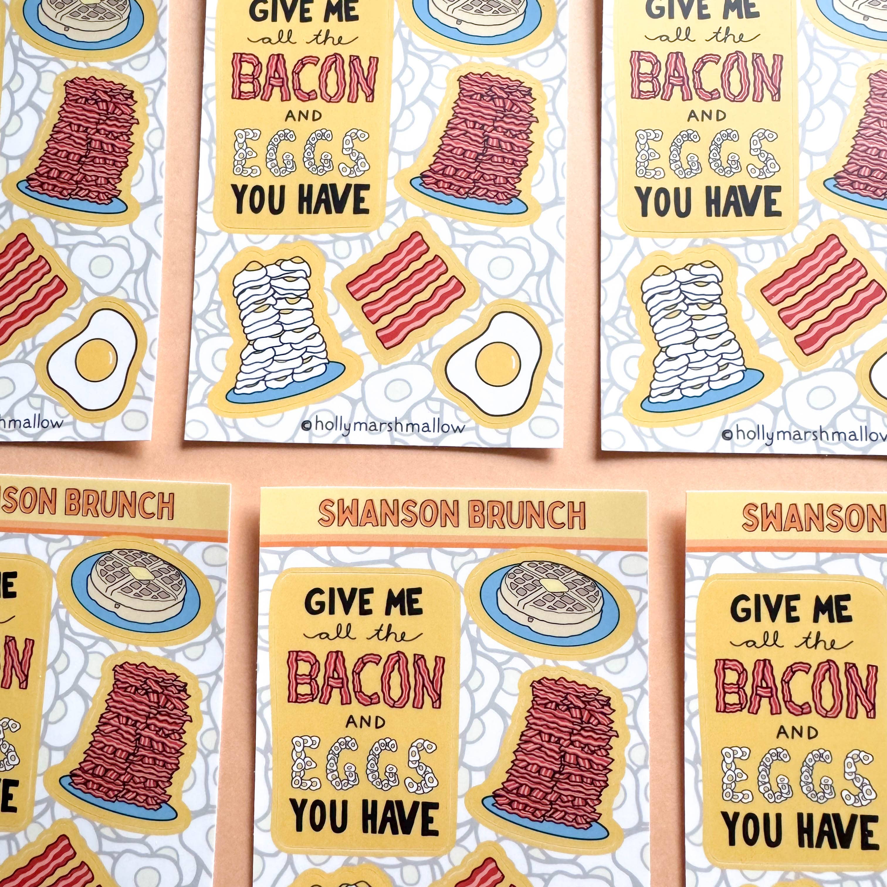 hollymarshmallow - Wholesale Sticker - All the Bacon and Eggs You Have Sticker Sheet5
