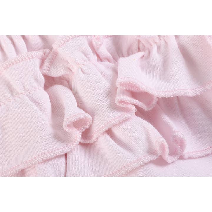 Lil Cactus - Wholesale Underwear/Diaper Cover - Baby - White and Pink Baby Bloomers Knit 2pc Set