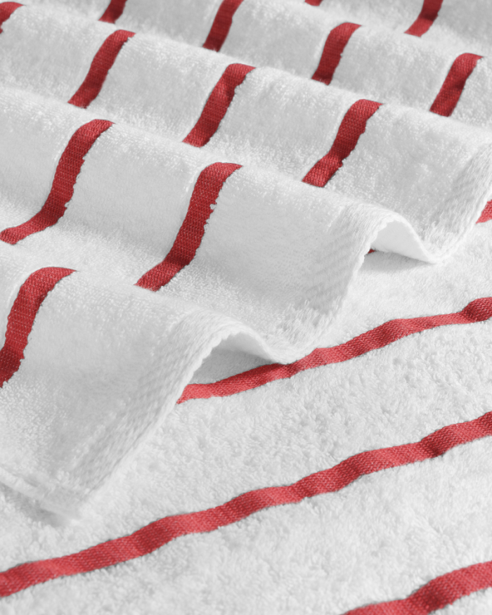 Globaltex Fine Linens - Wholesale Beach Towel - Red Stripe Pool and Beach Towel (Single)3