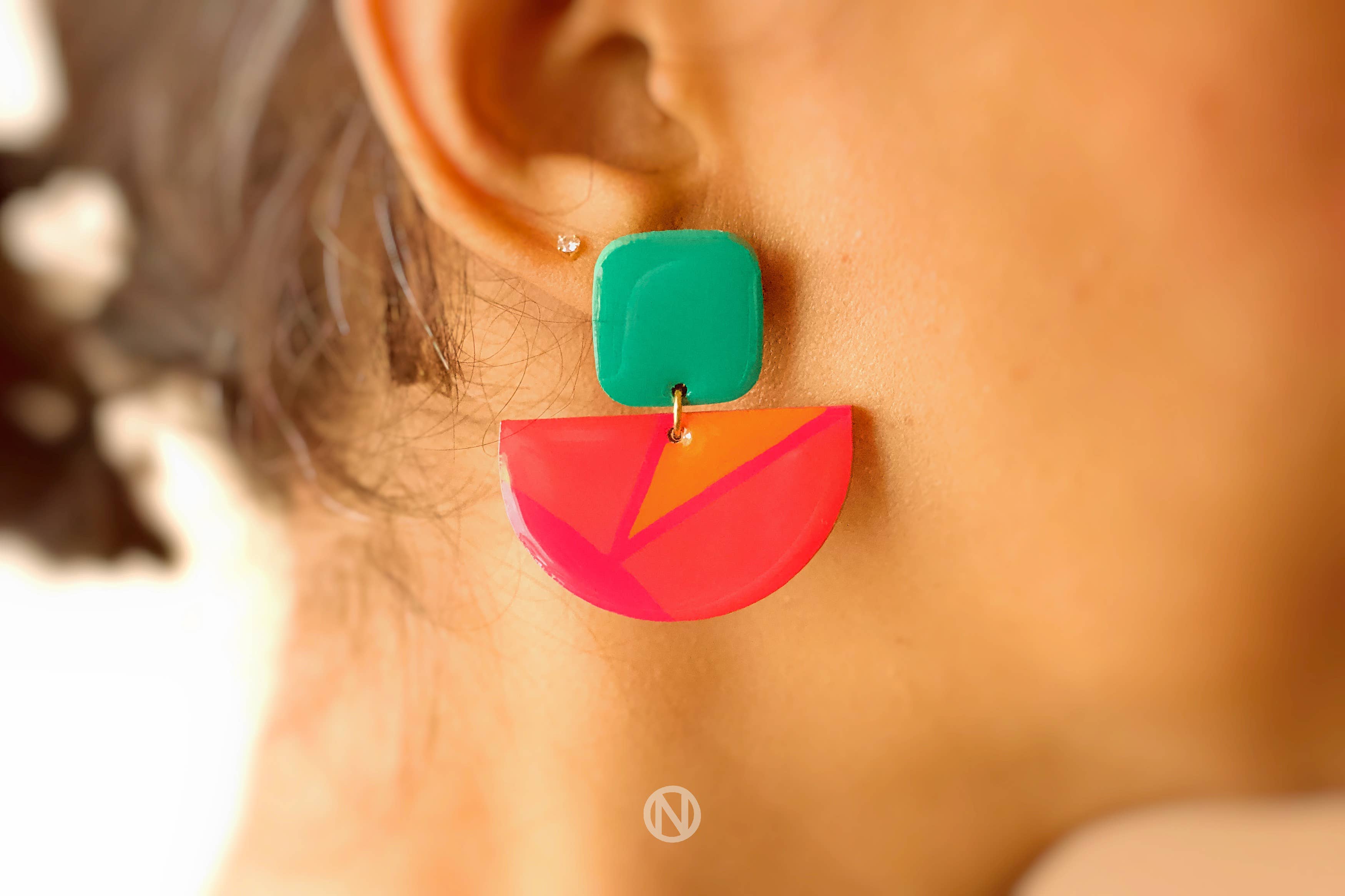 Naoi - Wholesale Dangle Earrings - Vivid Statement Earrings - Handmade to Order2