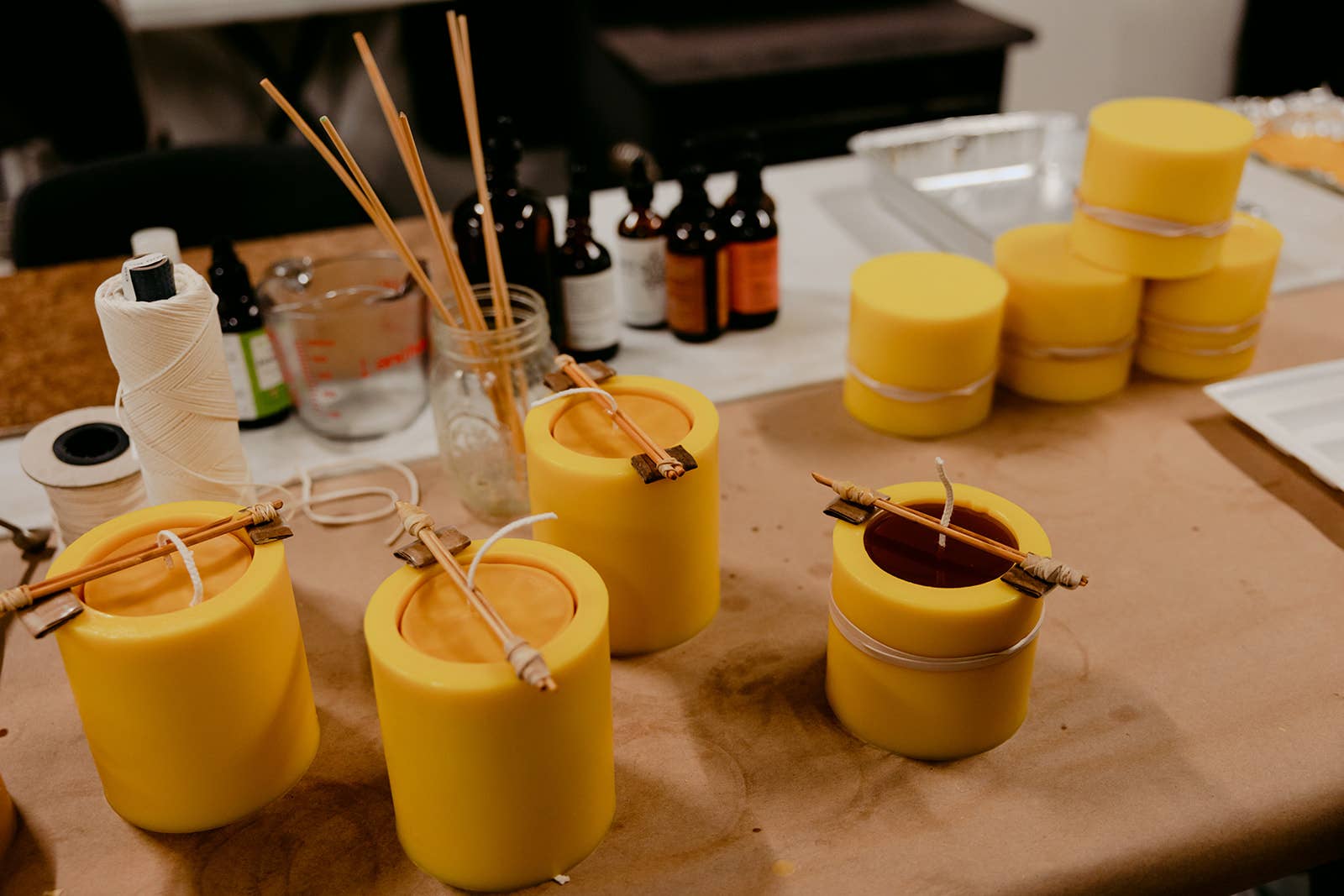 Sister Bees LLC - Wholesale Novelty Candle - 100% Pure Beeswax Mini Skep Votive Candle1