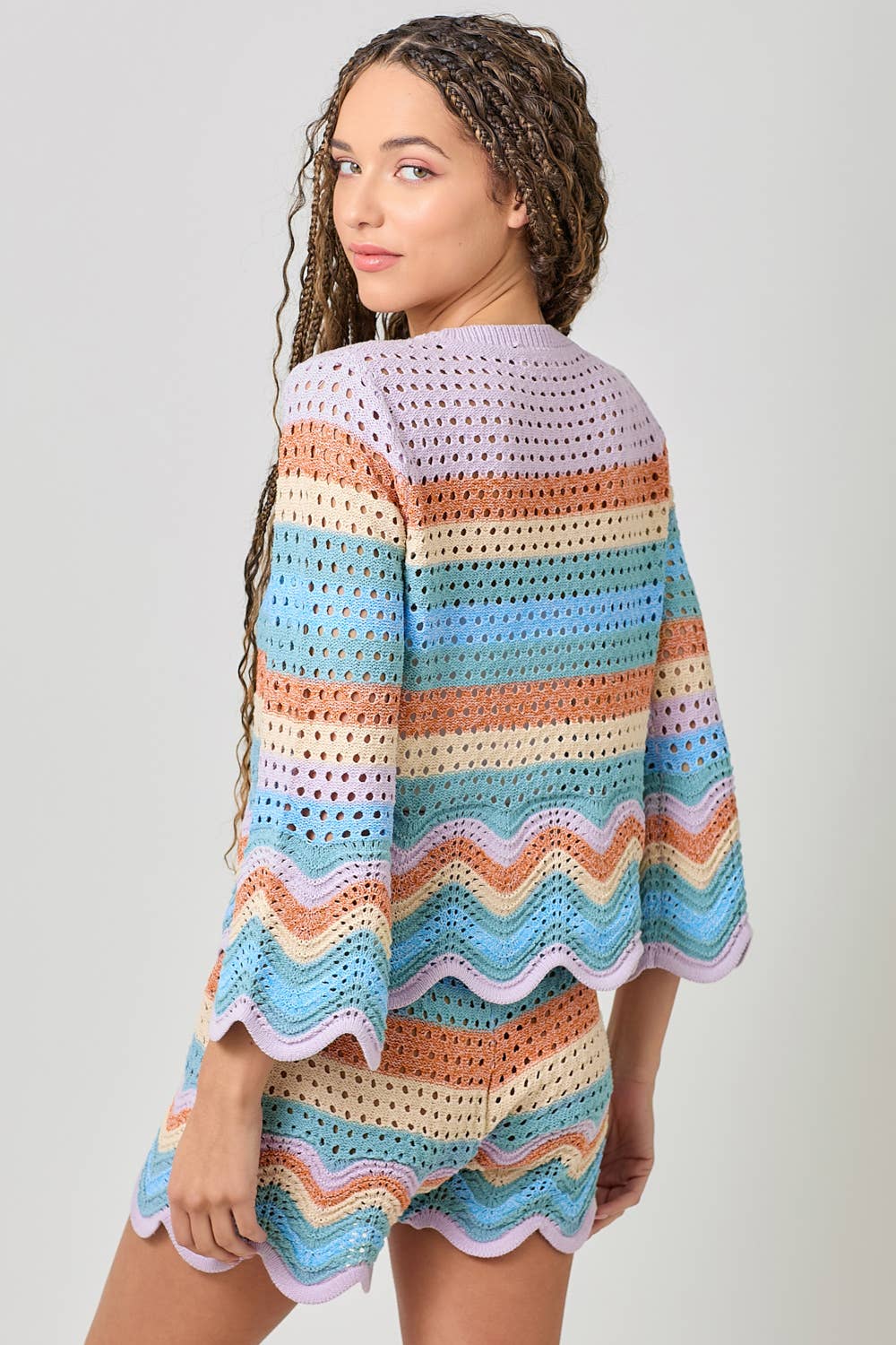 Mystree - Wholesale Pullover-trui - Dames - 61007 Open Stitch High Low Trui18