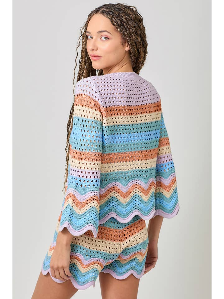 Mystree - Wholesale Pullover-trui - Dames - 61007 Open Stitch High Low Trui18