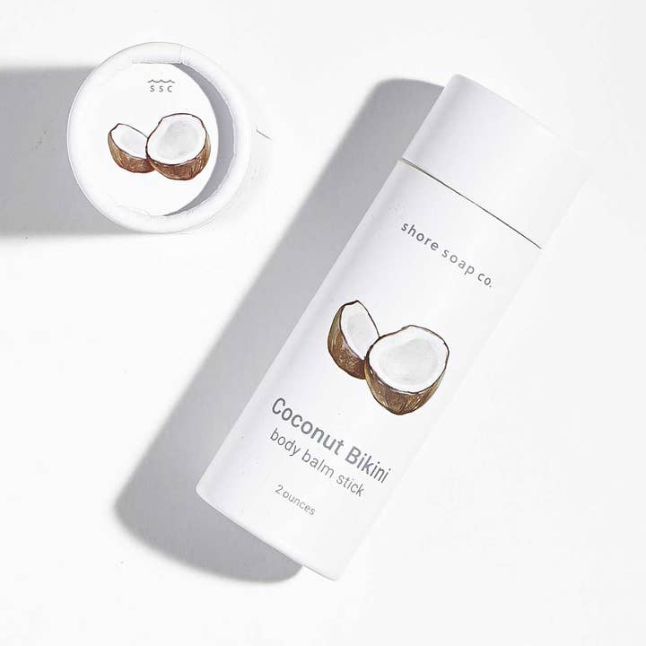 Baume pour le corps Bikini Noix de coco pour la vente par Shore Soap Co.