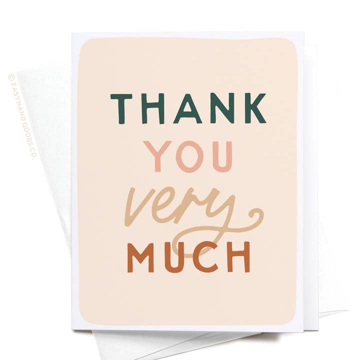 Tack så mycket hälsningskort för wholesale av Easyhand Goods – formerly Onderkast