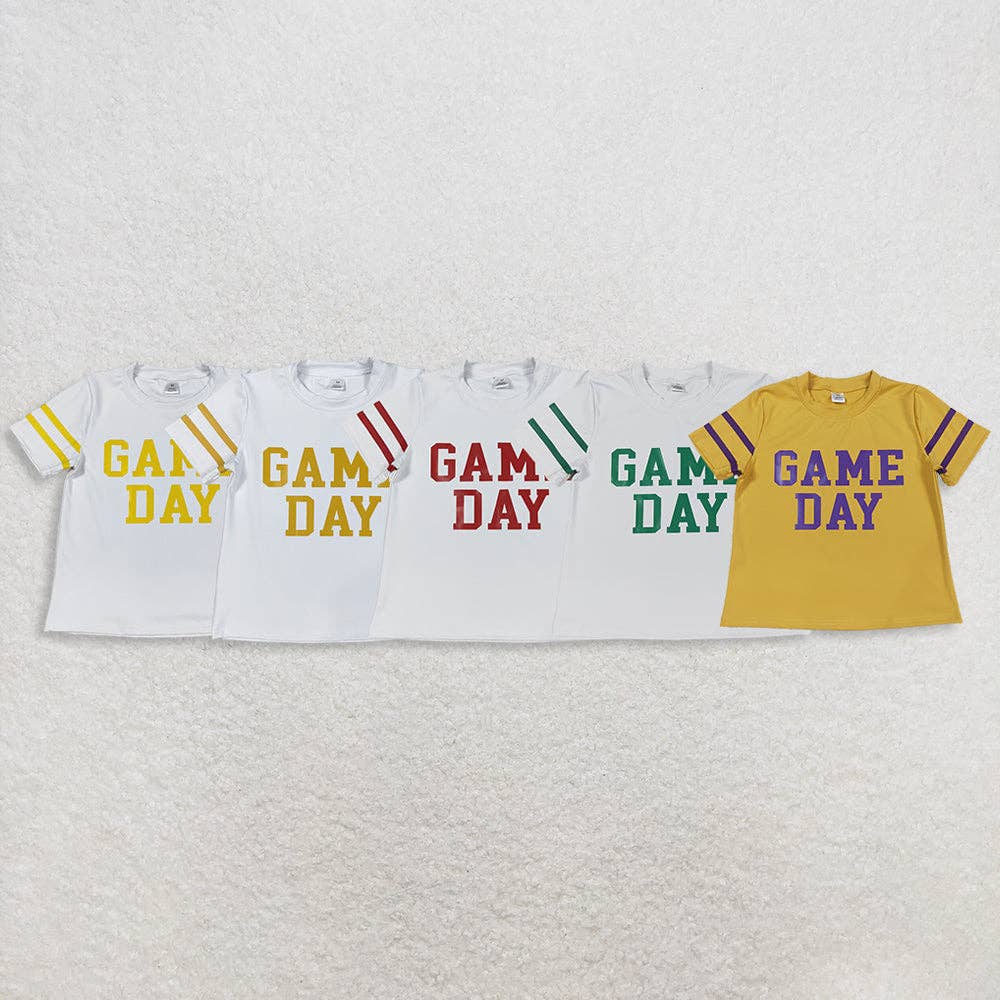 Aier Wholesale - Wholesale Screen Printed T-Shirt - Kids - Sibling Baby Girls Game Day Yoga Active Team Tee Shirts Tops5