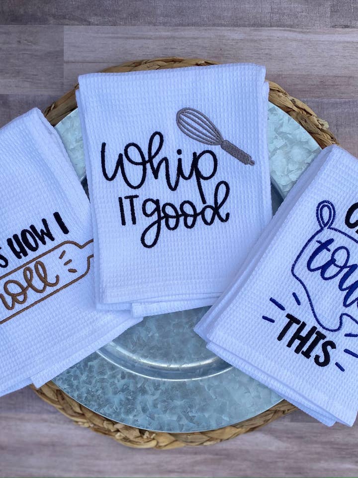 Kitchen Towel Set of 3 for wholesale by The Itsy Bitsy Bow co.