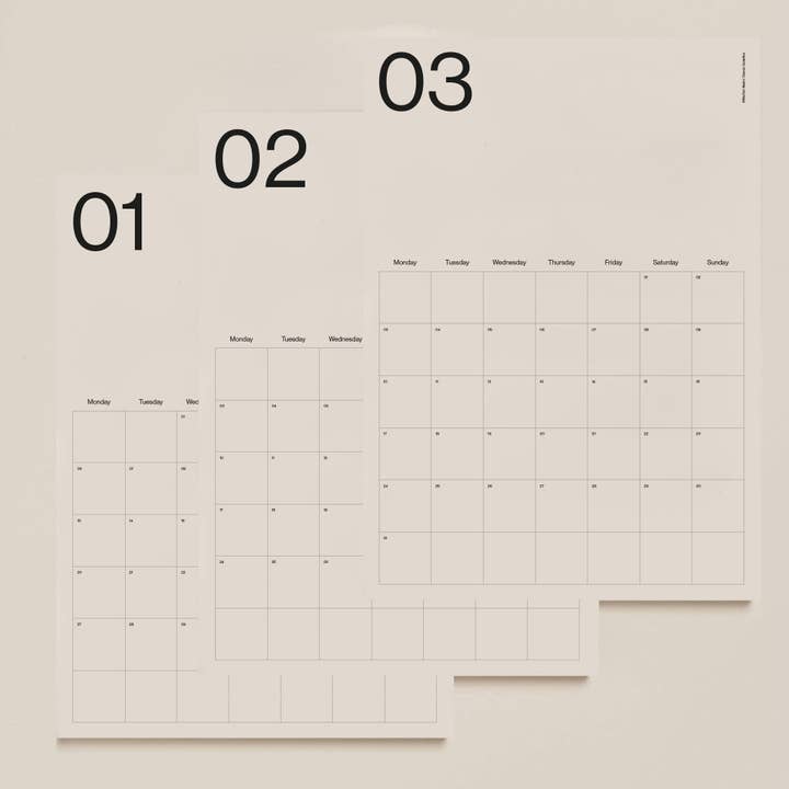 This Might Work - Wholesale Planner - Monthly Minimalist Wall Planner 20261