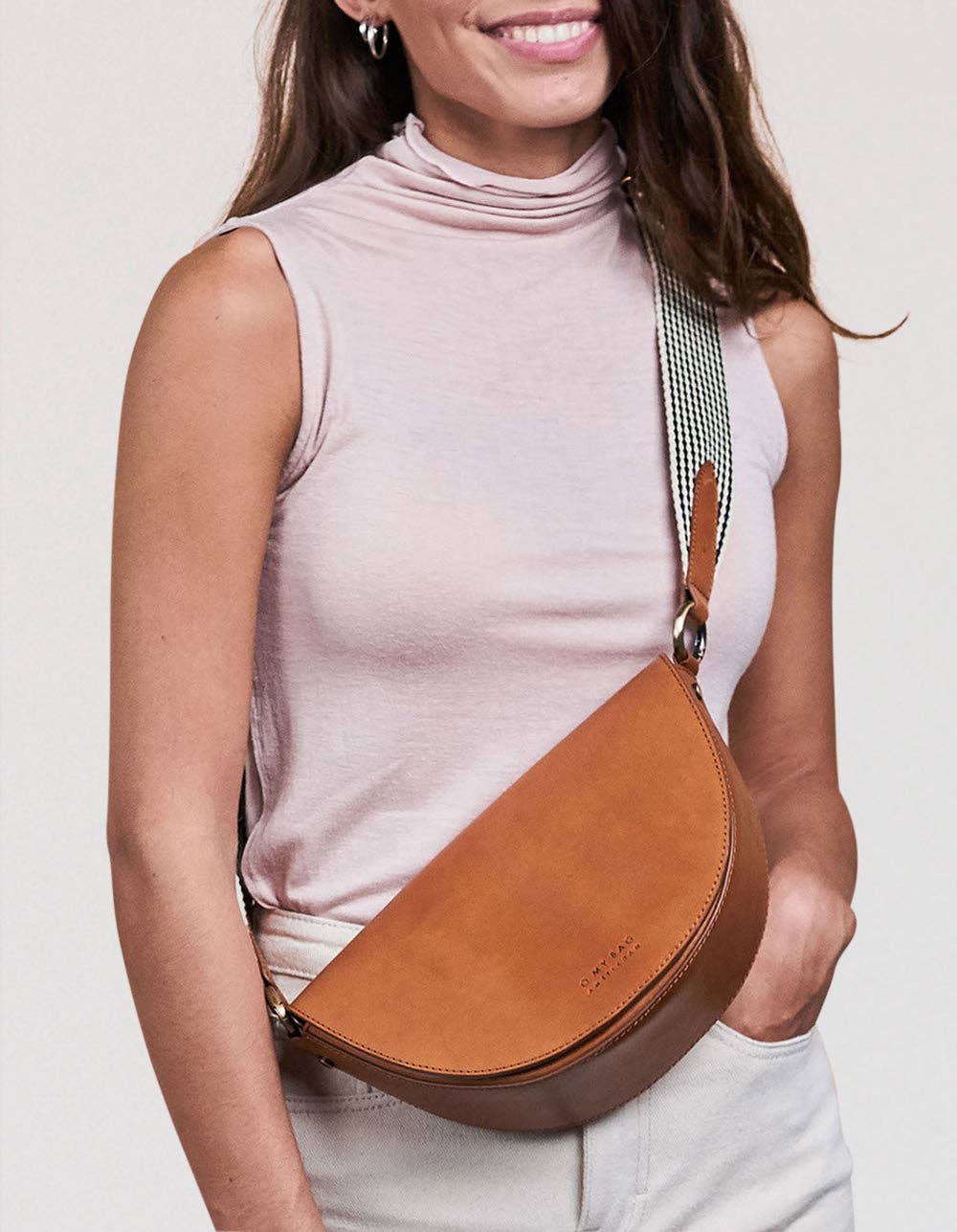 O My Bag - Wholesale Crossbody Bag - Women's - Laura - Cognac Classic Leather6