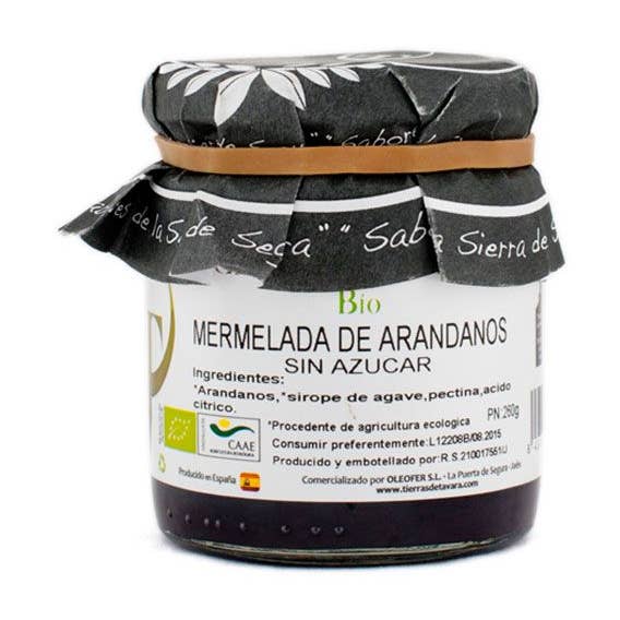 Organic Blueberry Jam for wholesale by Tierras de Tavara