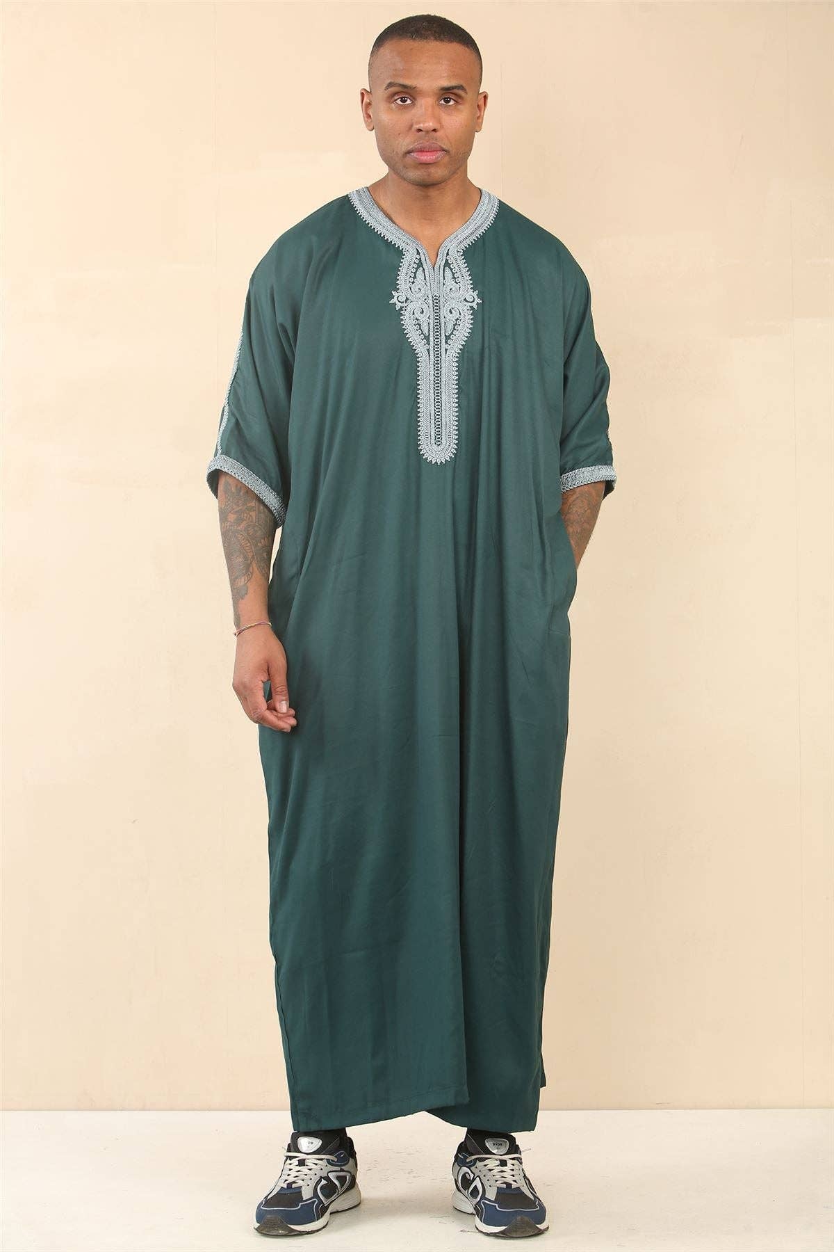 Infinity Leather (Upperclass Fashions Ltd) - Wholesale Robe - Men's - Men's Moroccan Thobe Jubba Robe Eid Djellaba Gandoura0