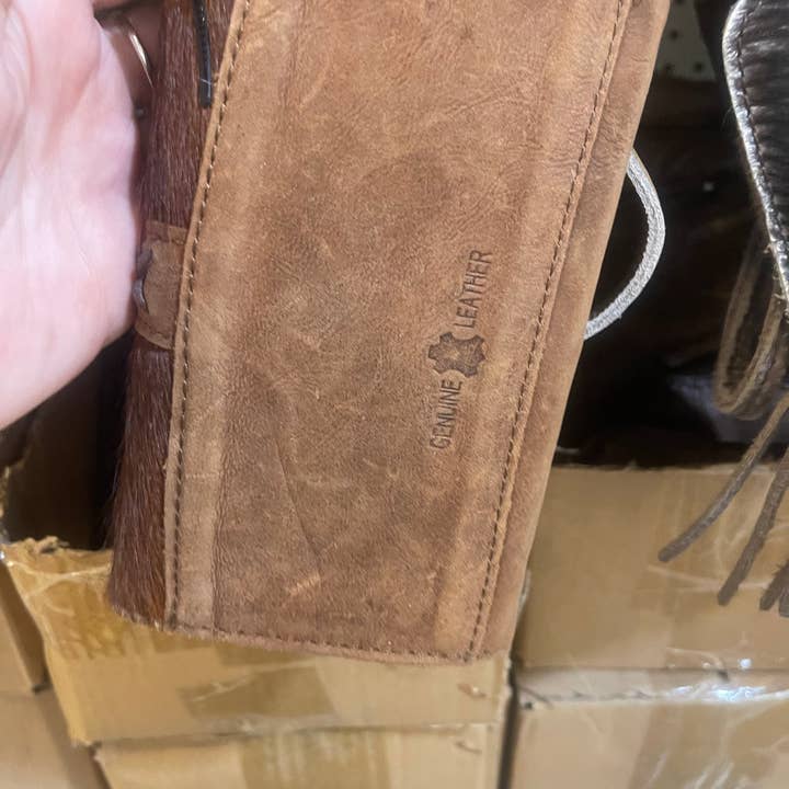 Broads Market - Venta al por mayor Bolso muñequera - Cartera muñequera de piel de vaca trenzada5