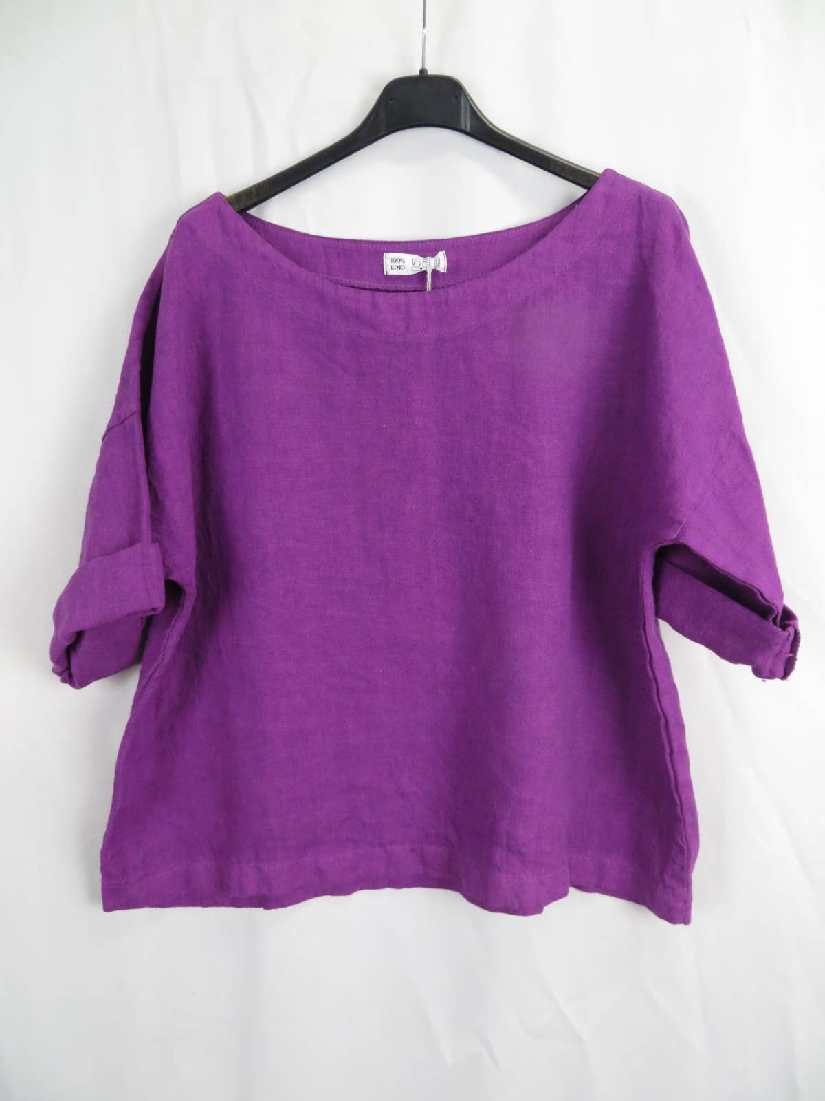 la maison des fibres naturelles - Wholesale Blouse - Women's - Round neck linen top 659005 100% linen54