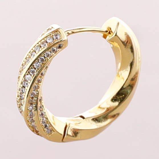 Metalen Oorringen met Zirkonia voor wholesale door Sonata