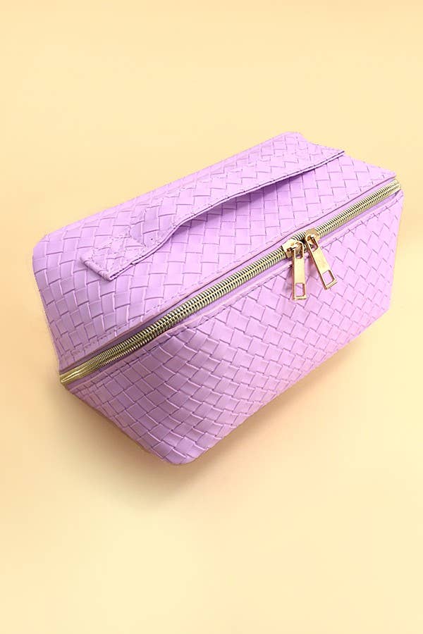 JOSSLYN by wall to wall - Vente Trousses de maquillage/cosmétique - Trousse à maquillage plate ouverte en faux cuir | JOSSLYN by wall to wall6