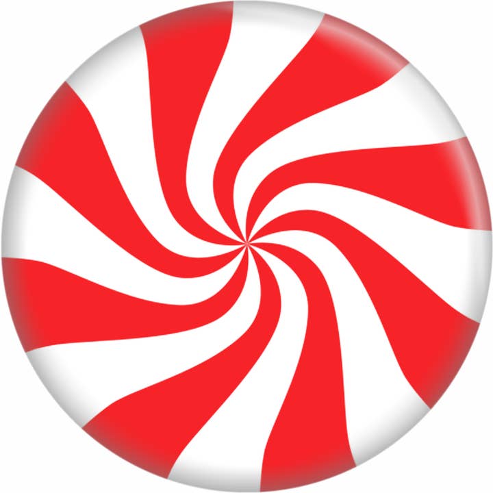 Square Deal Recordings & Supplies - Wholesale Lapel Pin/Button - Pin-on Button - 1.25 Inch - Peppermint Candy