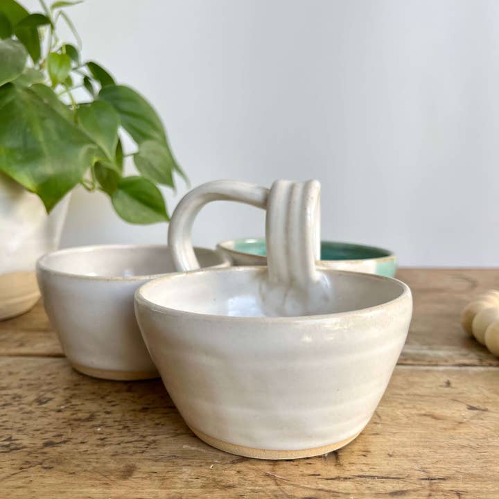 Coastal Clay Co. - Wholesale Platter - Triple Dip Platter Summer Party Platter Ceramic Dip Tray7