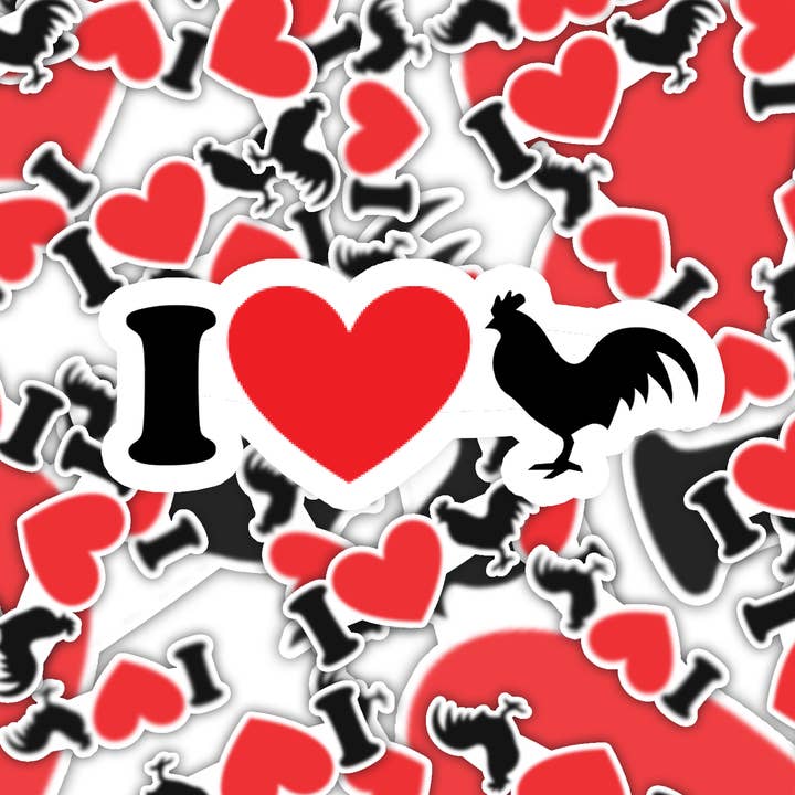 I Love C*ck Matte Sticker for wholesale by Crimson and Clover Studio