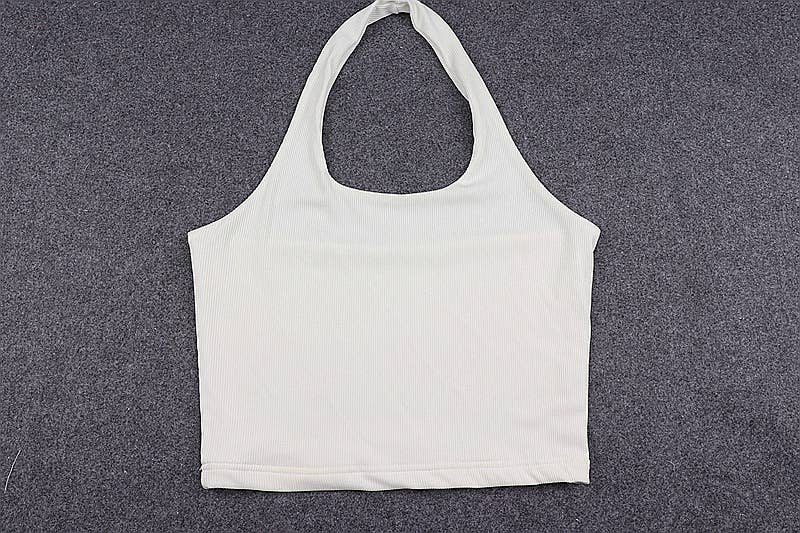 Rosa Clothing - Wholesale Tank Top - Women's - basic halter tank top sleeveless rib knit base vest cami13
