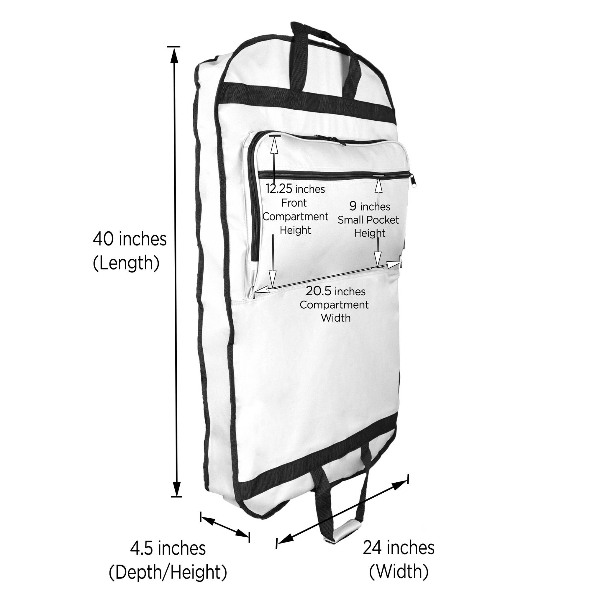 Dalix – Engroshandel Dragtpose – DALIX 39" Garment Taske Cover til jakkesæt og kjoler med lommer47