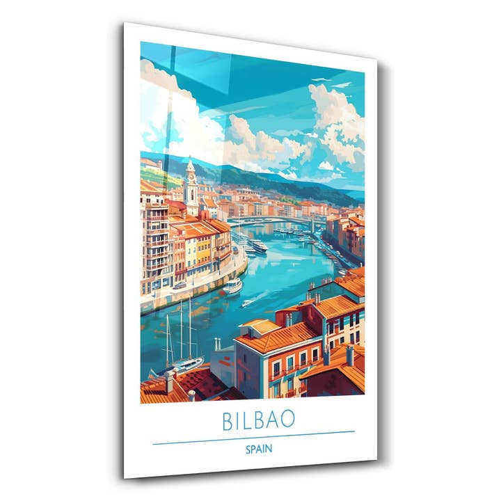 Bilbao Spain 1-Travel Posters | Glass Wall Art for wholesale by Artdesigna KG