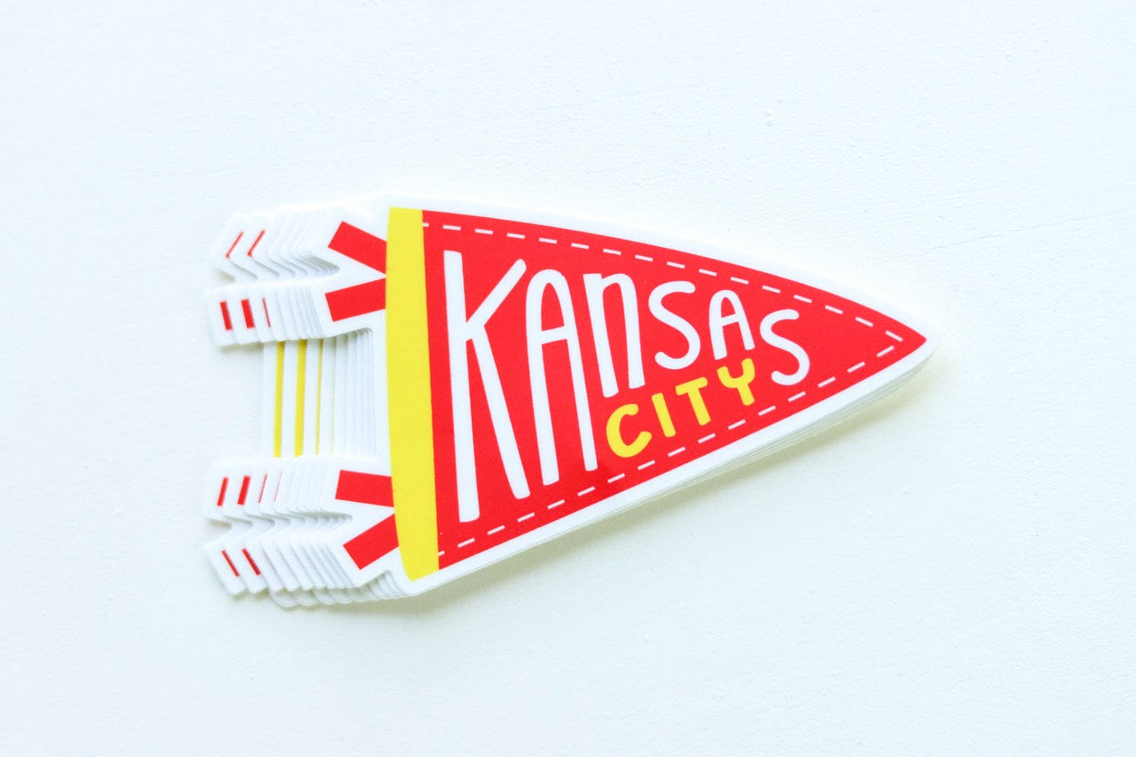 Ivy Lena - Wholesale Sticker - Kansas City Pennant Flag Sticker1