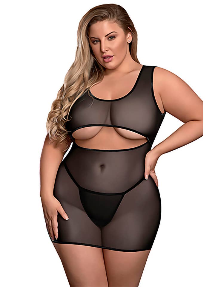 Exposed - Vendita all'ingrosso Completino intimo - Donna - Abito underboob e perizoma senza cavallo