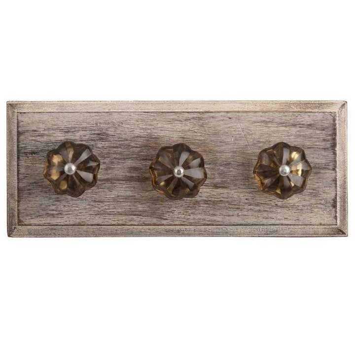 Crochets à vêtements 6 pièces pour suspendre le porte-serviettes Boho (Smoky) pour la vente par Daana Paani LLC