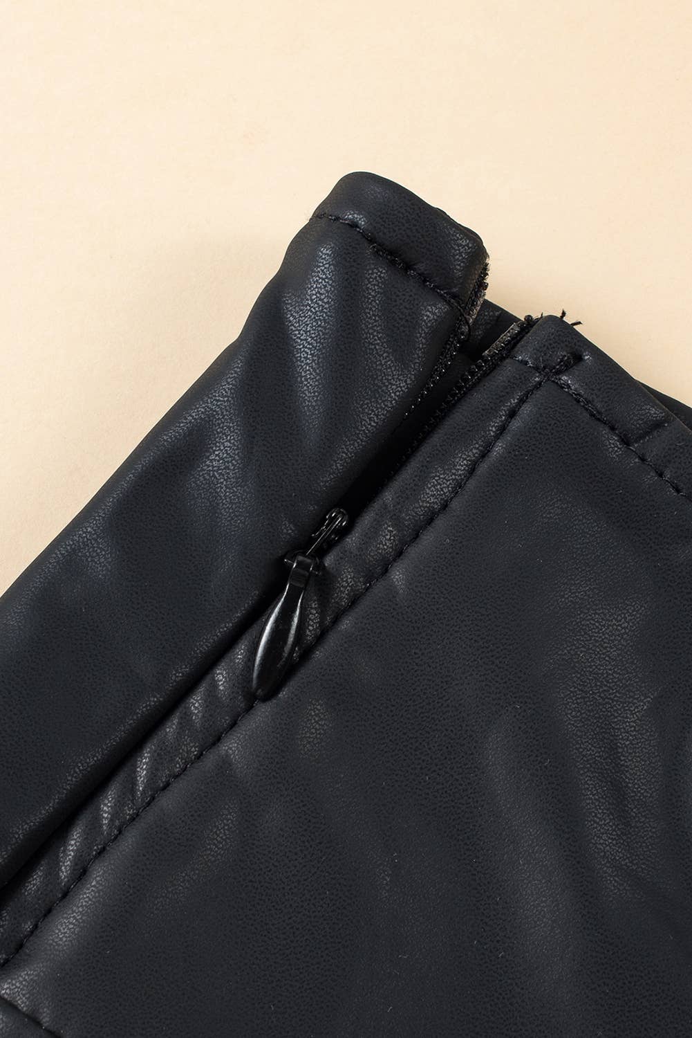 Black Faux Leather Skinny Leggings for wholesale on Faire7