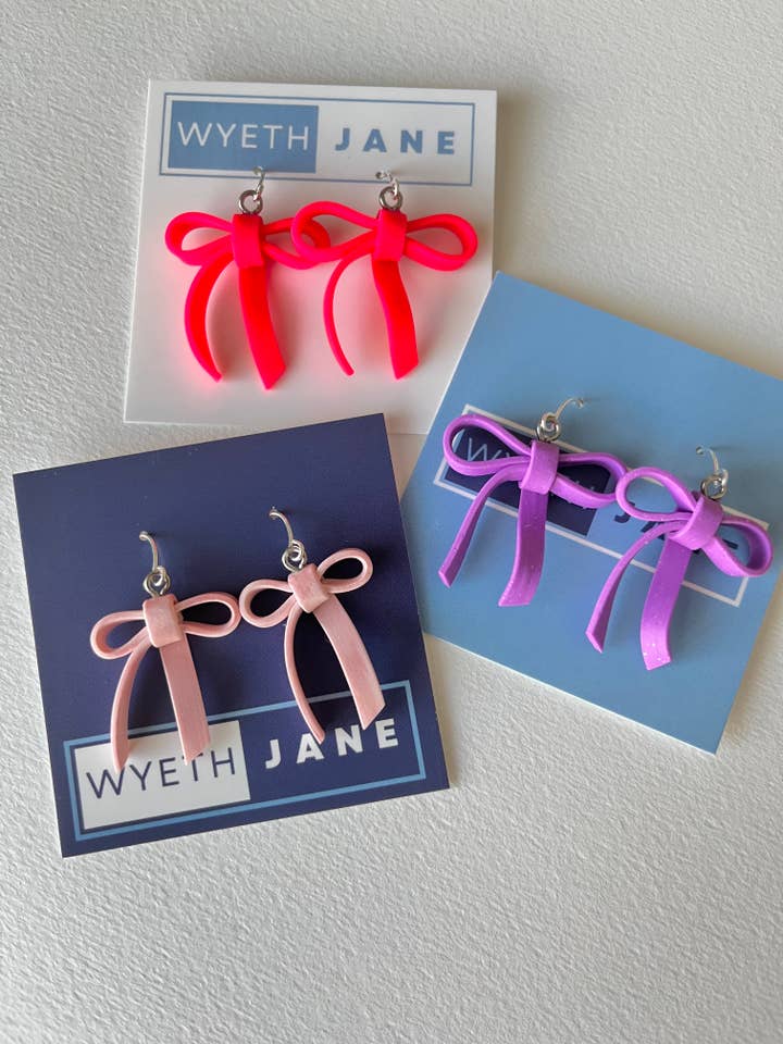 Pendientes con lazo: MINI | Pendientes de cinta para venta al por mayor de Wyeth Jane