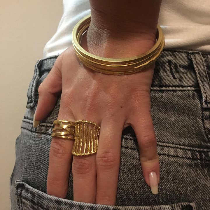 Golden Dune Flow Ring for wholesale by Volare