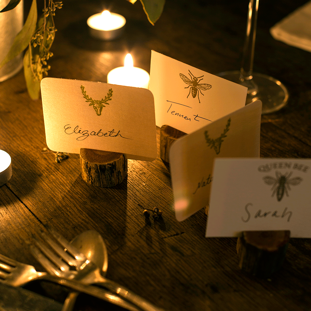 Ancesserie Letterpress - Venta al por mayor Tarjetas/soportes de mesa - Tarjeteros Timber2