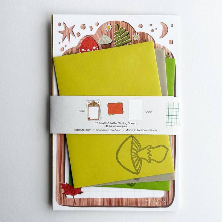 Robayre - Wholesale Stationery/Notecard Set - Woodland Stationery Paper and Envelope Set by Robayre1