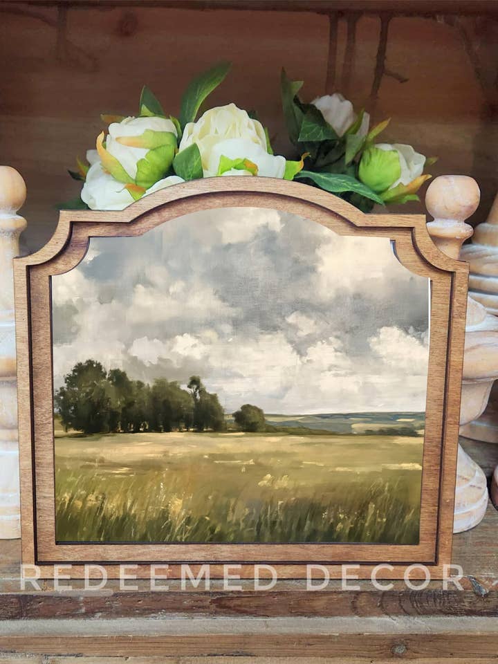 Provincial Stormy Field Framed Art for wholesale by Redeemed Decor