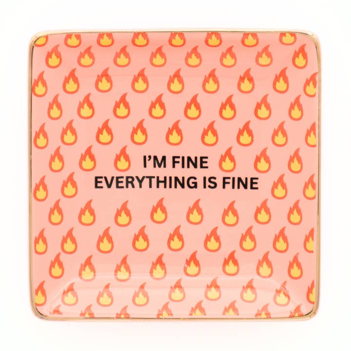 Properly Improper – wholesale Smyckesfat – Fyrkantig prylbricka Jag mår bra Allt är bra0