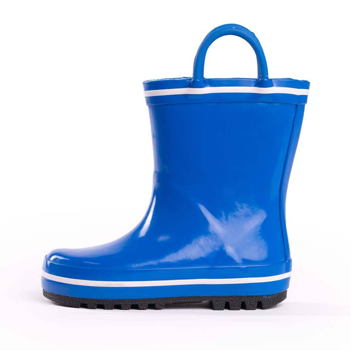 Bottes de pluie NORTY Tod bleues et blanches pour garçons 6-10 ans 16402 Prepack pour la vente par The Norty Brand