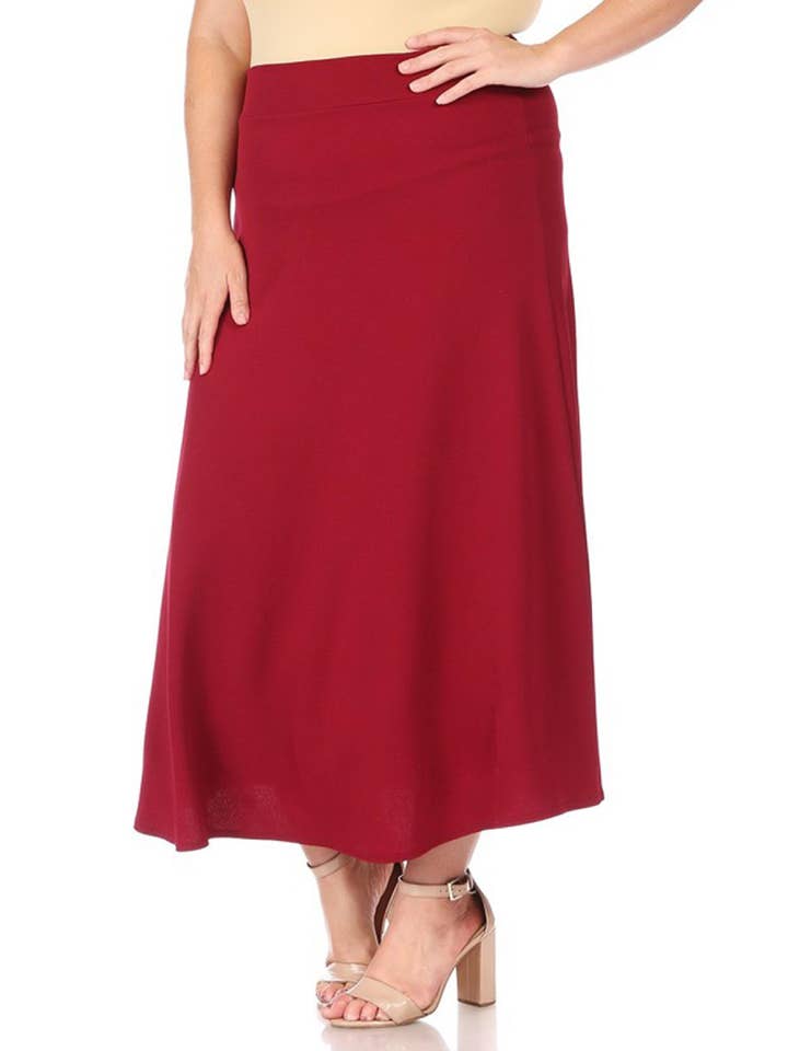 MOA COLLECTION – Saia - Mulher por atacado – Saia Longa Plus Size Flare Linha A para Mulher3