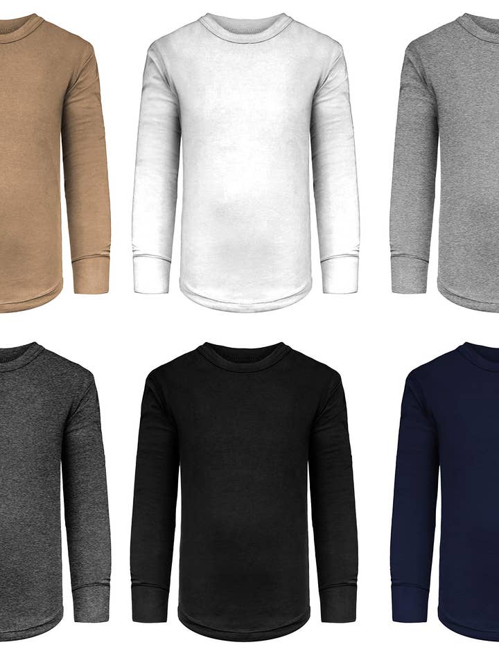 Haut de maillot athlétique à manches longues pour enfant, paquet de 6 pour la vente par I-Wear Brands