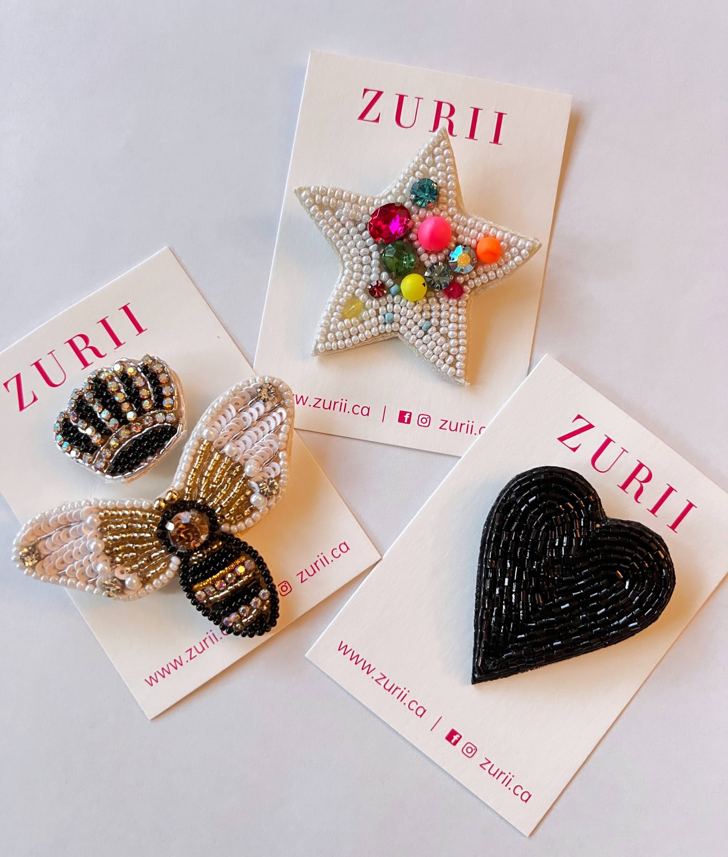 Zurii.ca - Wholesale Brooch - Black heart brooch