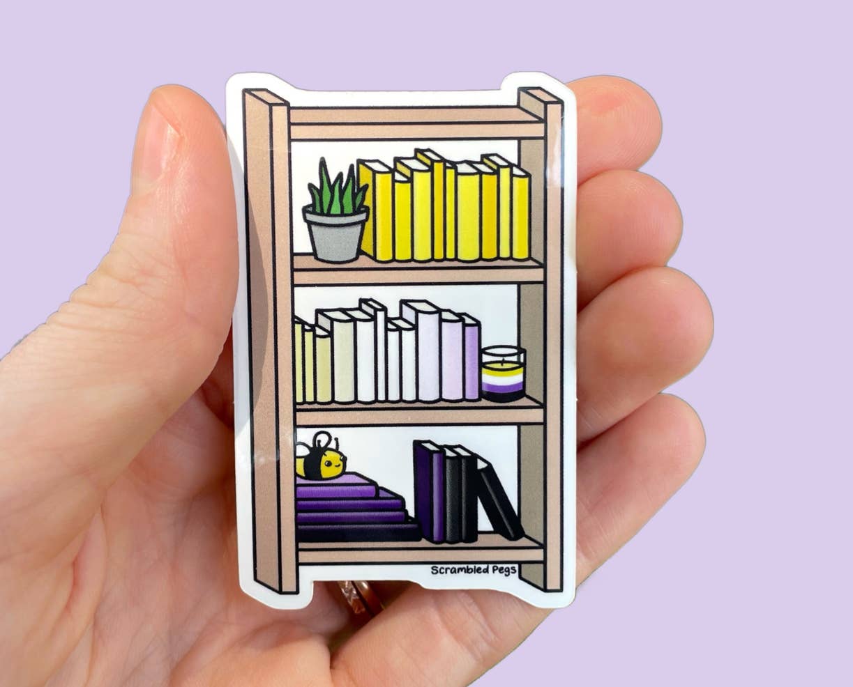Scrambled Pegs - Wholesale Sticker - Nonbinary Pride Waterproof Sticker for Bookshelf & Laptop