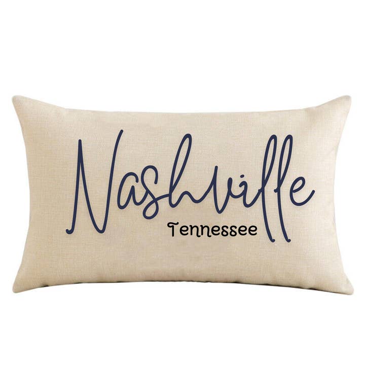 Custom City & State Throw Pillow โ Personalized Home Gift for wholesale by LuckTen