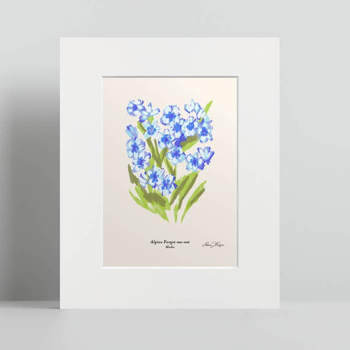 Addvent - Wholesale Art Print - US State Flowers / Small Art Prints1