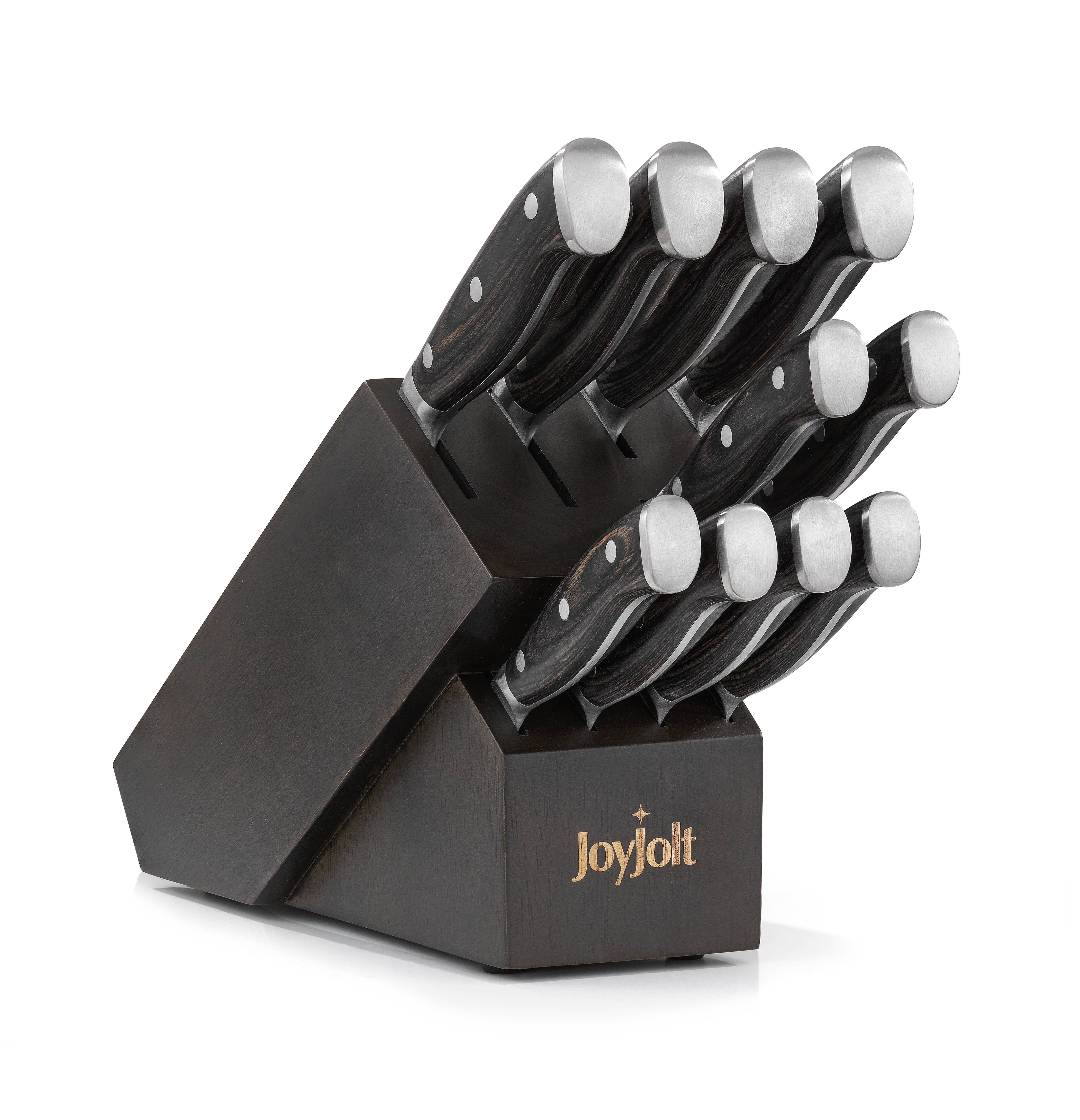 JoyJolt - Wholesale Knife Set - 11pc Knife Set With Block, High Carbon x50 German Steel1