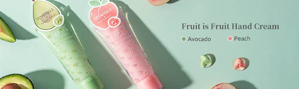 Baseblue Cosmetics - Vente Crèmes/lotions pour les mains - Crème pour les mains Fruit is Fruit - Avocado/Pêche - 60g6