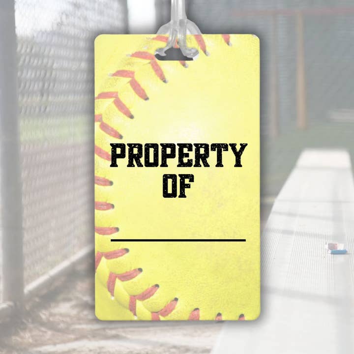 Softball taskemærker, Softball bagagemærker til holdgaver for engroshandel hos The Game Day Family