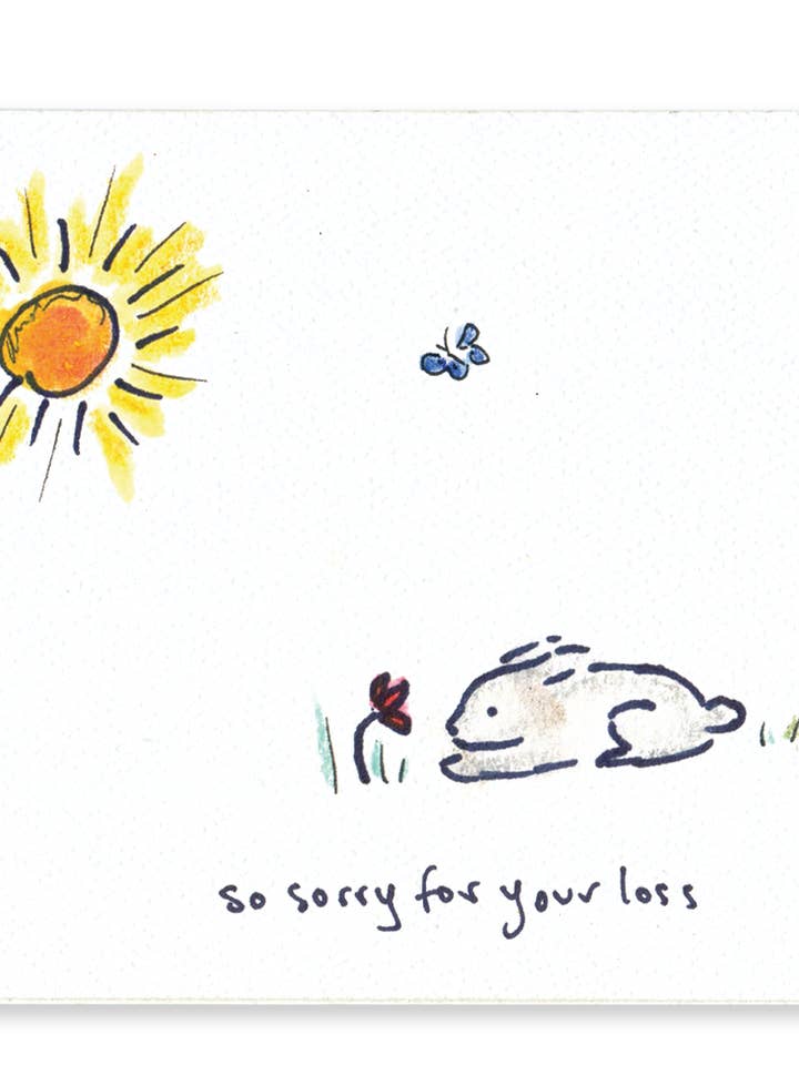 So Sorry for Your Loss (Rabbit) for wholesale by Rosie’s Wonders Connection Cards