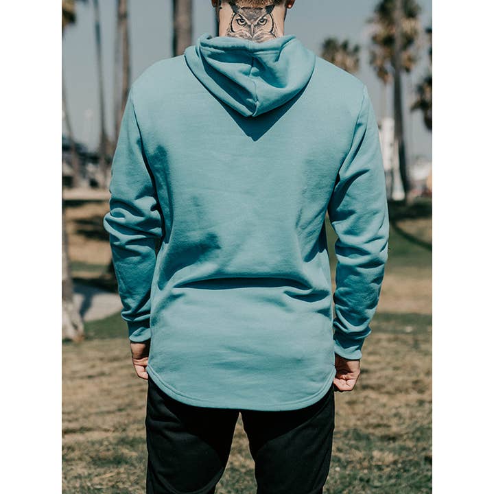 SWEAT À CAPUCHE DROP CUT ESSENTIEL 021 - BLEU pour la vente par 021 Originals