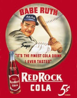 Desperate Enterprises - Wholesale Sign - Babe Ruth/Red Rock Kola Tin Sign0